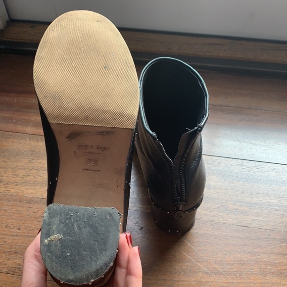 RAG & BONE LEATHER BOOTIES 38 1/2 - Picture 6 of 6